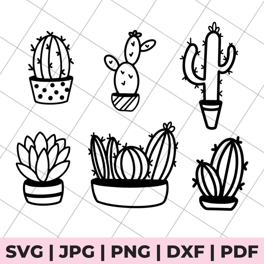 Set of Cactus SVG File