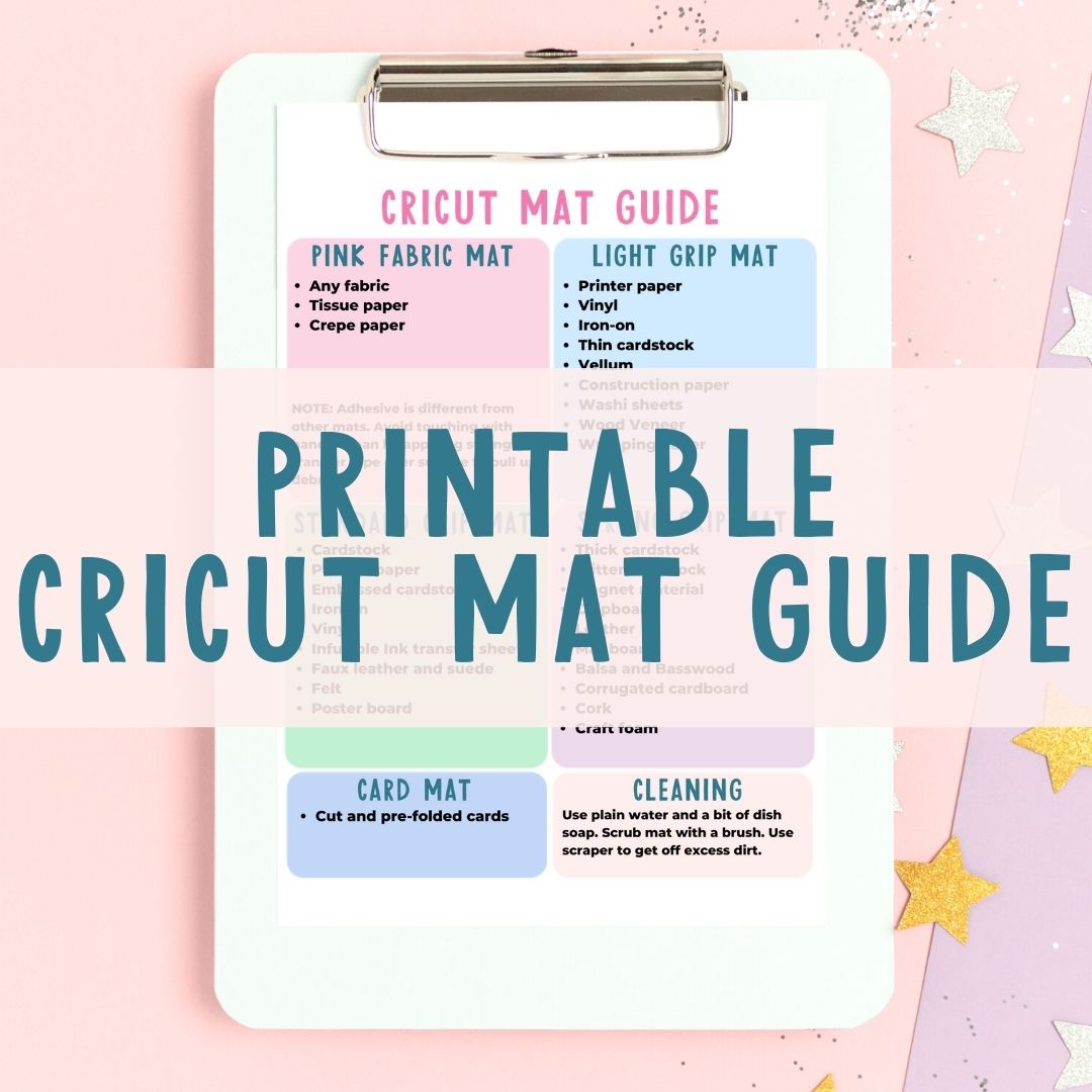 Printable Cheat Sheets for Which Cricut Cutting Mat Should I Use Beginners  Guide PDF Instant Download 