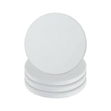 Craft Express 3.5" Round Ceramic Sublimation Coasters – Glossy White with Cork Back