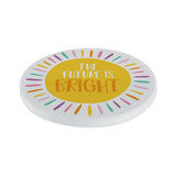 Craft Express 3.5" Round Ceramic Sublimation Coasters – Glossy White with Cork Back