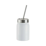 Craft Express 4 Pack 17oz Stainless Steel Sublimation Mason Jars with Straws