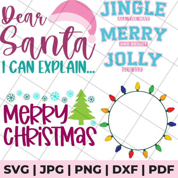 christmas fun svg bundle image