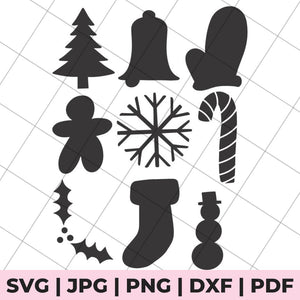 christmas shapes svg file