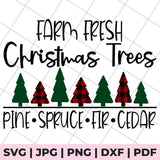 farm fresh christmas trees svg file
