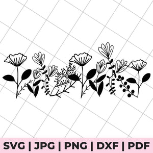 floral stems svg file