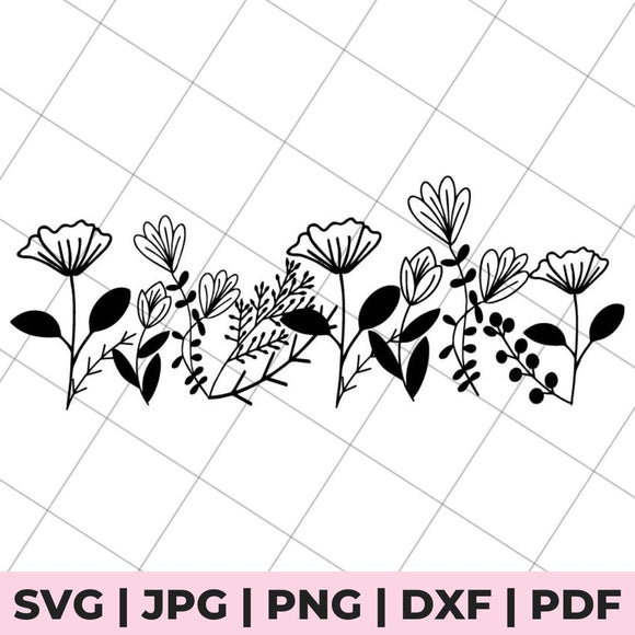 floral stems svg file
