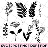 floral stems svg file