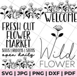 floral stems svg bundle image