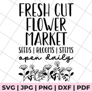 fresh cut flower market svg file