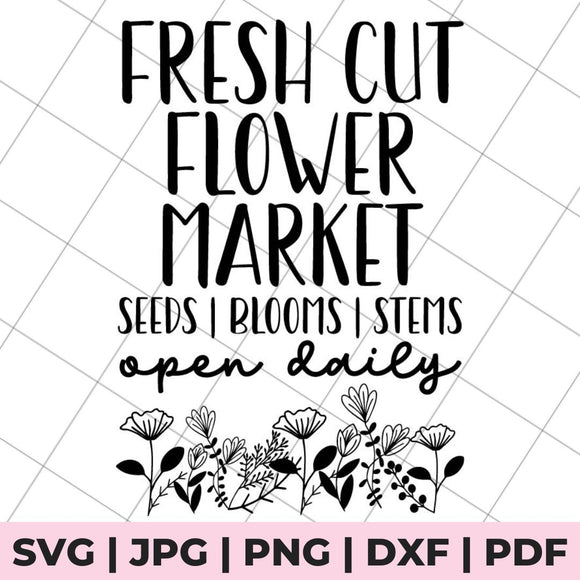 fresh cut flower market svg file