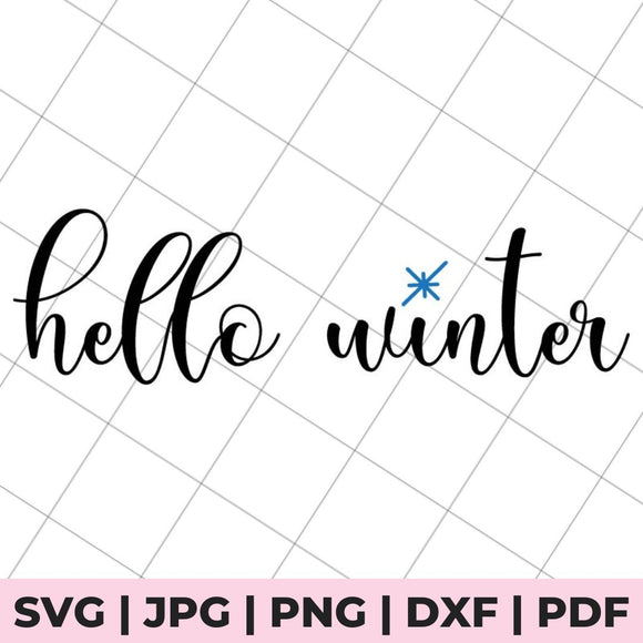 hello winter svg file