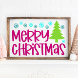 merry christmas with tree sign