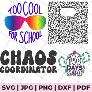 school and teacher svg bundle image