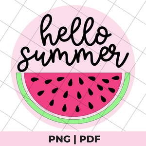 hello summer sign sublimation png file
