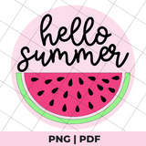 hello summer sign sublimation png file