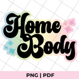 home body black text sublimation png file