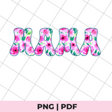 mama floral sublimation png file