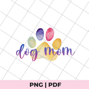 dog mom and paw png image