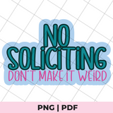 no soliciting sign sublimation png file