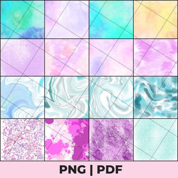 ombre and textured pattens png bundle