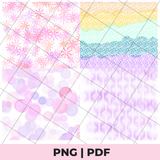 pastel shape pattern sublimation set png file