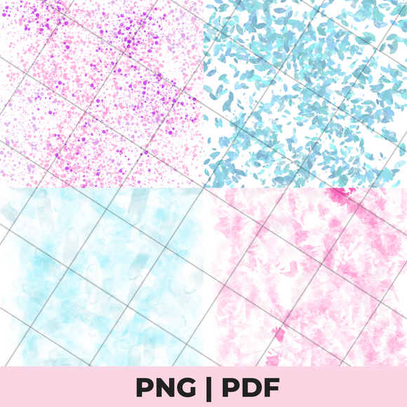 pastel splatter pattern set sublimation png file