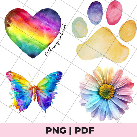 rainbow colors bundle png image