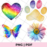 rainbow colors bundle png image