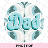retro dad sublimation png image