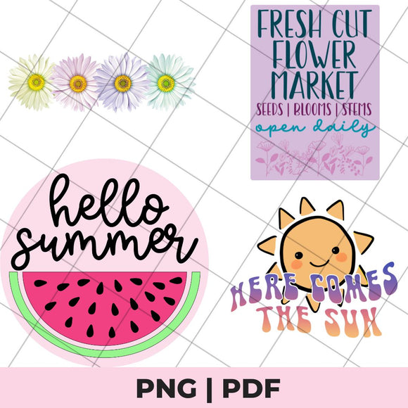 summer vibes sublimation bundle image