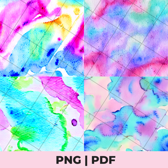 watercolor pattern set sublimation png file