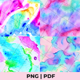 watercolor pattern set sublimation png file