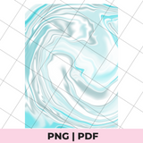 Marble texture design with blue and white colors on a grid background