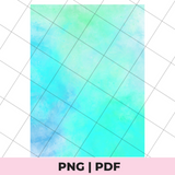 Gradient grid design with blue and green colors on a white background, featuring 'PNG' and 'PDF' formats at the bottom.