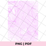 Marbled pink pattern on a grid background with 'PNG | PDF' text at the bottom.