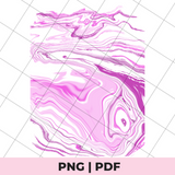 Pink marbled design on a white background with 'PNG | PDF' text at the bottom.