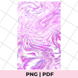 Pink and purple marbled pattern on a white background with 'PNG | PDF' text at the bottom.