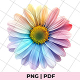 rainbow flower coaster sublimation png file
