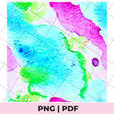 Colorful abstract watercolor design with grid overlay and file format text.