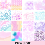 sublimation pastel shape pattern bundle
