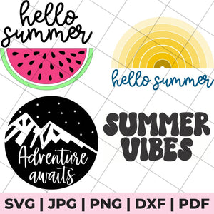 summer svg file bundle image