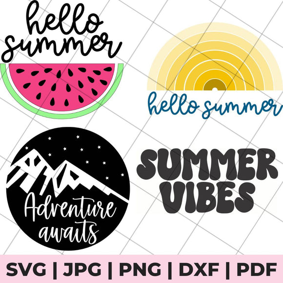 summer svg file bundle image