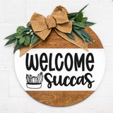 welcome succas door hanger