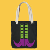 witch legs tote bag