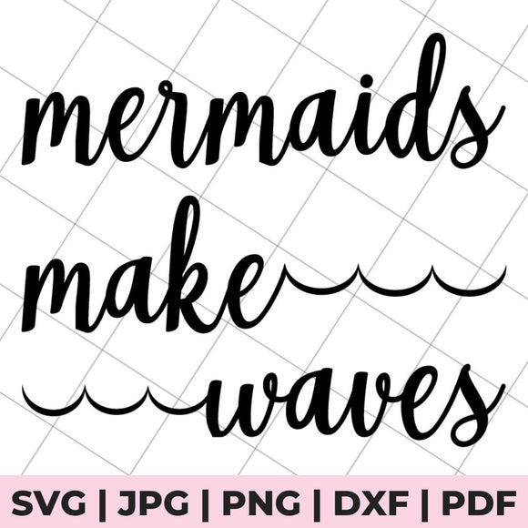 mermaids make waves svg file