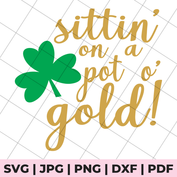 sittin' on a pot o' gold svg image