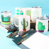 mugs with cactus designs on the front