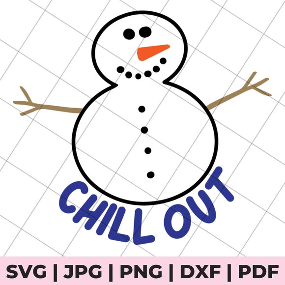 chill out snowman svg file