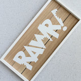 rawr dinosaur wall decor sign image