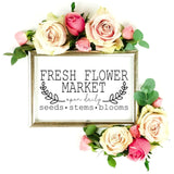 fresh flower market farmhouse style sign